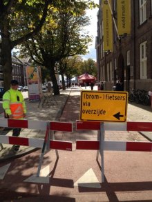 foto Verkeersregelaars bij Coolhaven Festival in Rotterdam