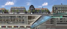 foto Verkeersregelaars ingezet bij bouw parkeergarage in het centrum van Amsterdam